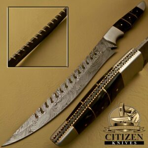 Damascus Steel Hunting Bowie Knife