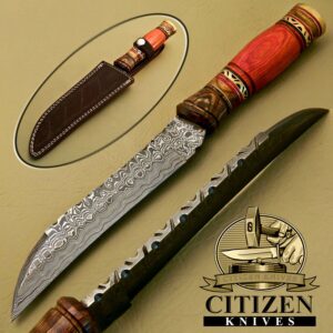 Damascus Steel Hunting Bowie Knife