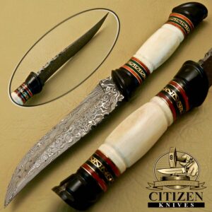 Damascus Steel Hunting Bowie Knife