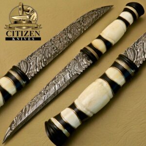 Damascus Steel Hunting Bowie Knife