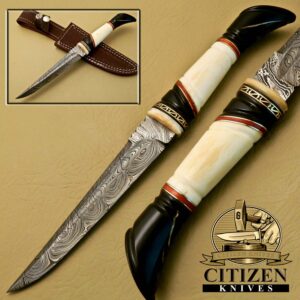 Damascus Steel Hunting Bowie Knife