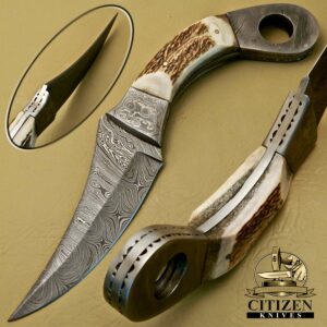 Damascus Steel Hunting Bowie Knife