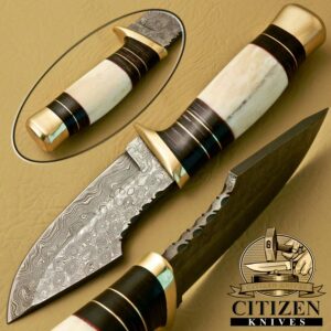 Damascus Steel Hunting Bowie Knife