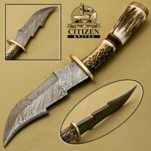 Damascus Steel Hunting Bowie Knife