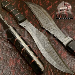 Damascus Steel Hunting Bowie Knife