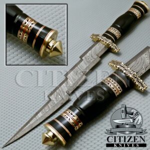 DAMASCUS STEEL DAGGER KNIFE