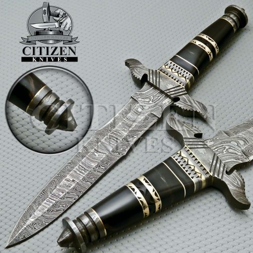 DAMASCUS STEEL DAGGER KNIFE