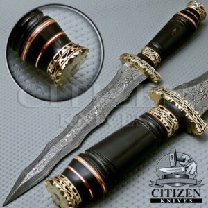 DAMASCUS STEEL DAGGER KNIFE