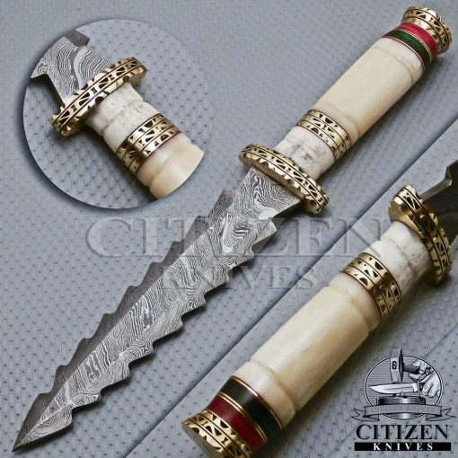 DAMASCUS STEEL DAGGER KNIFE