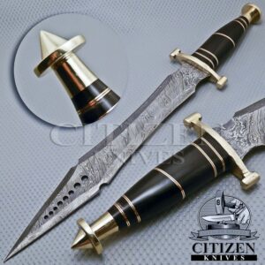 DAMASCUS STEEL DAGGER KNIFE