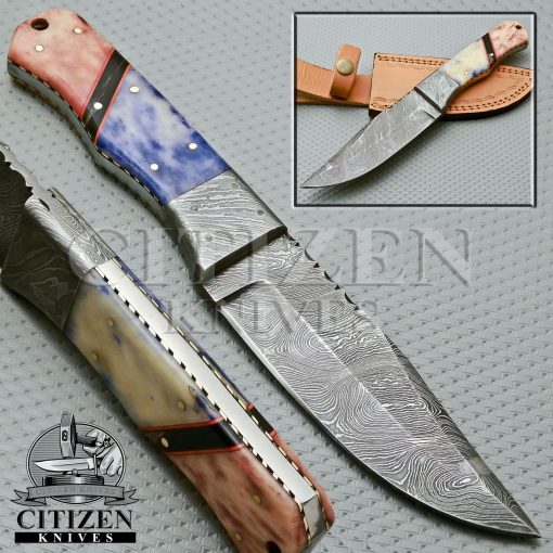 DAMASCUS STEEL SKINNER KNIFE