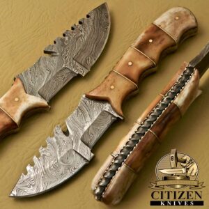 DAMASCUS STEEL TRACKER KNIVES