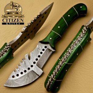 DAMASCUS STEEL TRACKER KNIVES