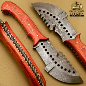 DAMASCUS STEEL TRACKER KNIVES