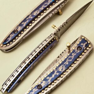 Damascus Steel Folding Knife