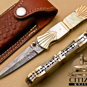 Damascus Steel Folding Knife