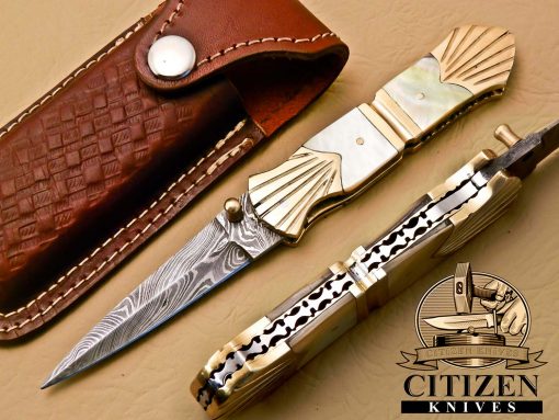 Damascus Steel Folding Knife