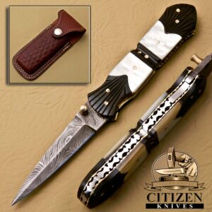 Damascus Steel Folding Knife