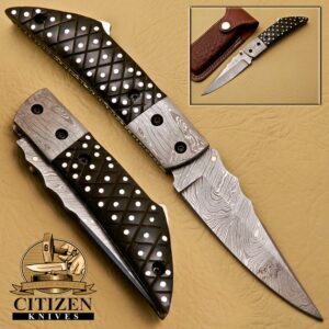 Damascus Steel Folding Knife