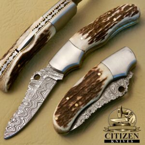 Damascus Steel Folding Knife