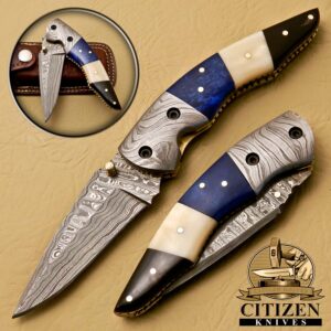 Damascus Steel Folding Knife