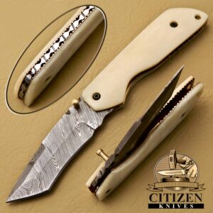 Damascus Steel Folding Knife