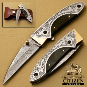 Damascus Steel Folding knife