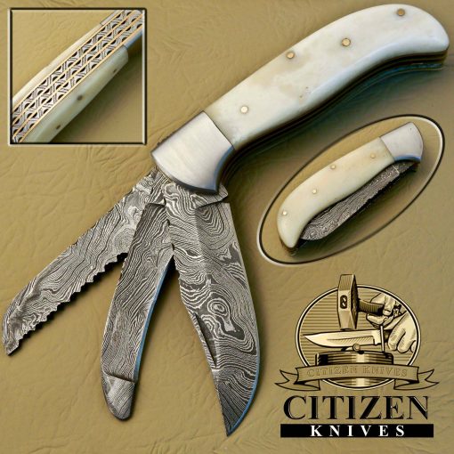 Damascus Steel Folding knife