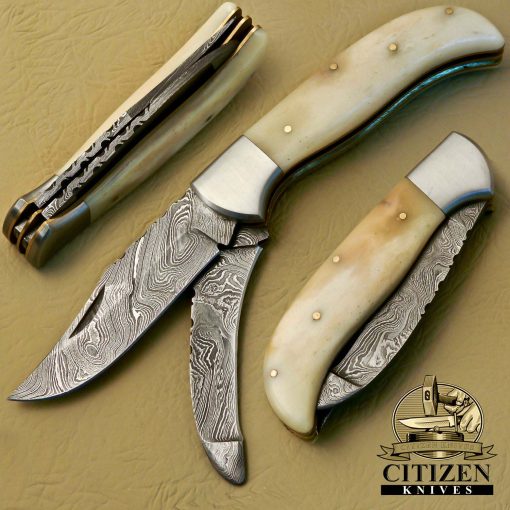 Damascus Steel Folding Knife