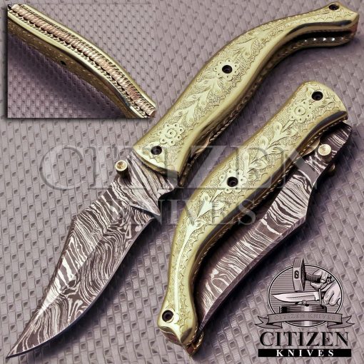 Damascus Steel Folding knife