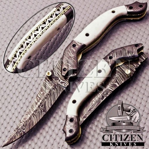 Damascus Steel Folding knife