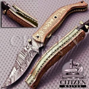 Damascus Steel Folding knife