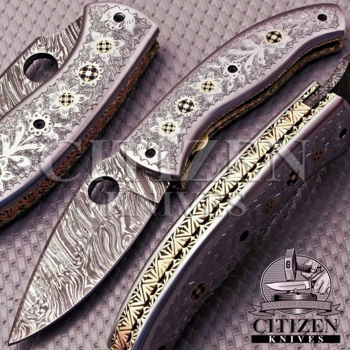 Damascus Steel Folding knife