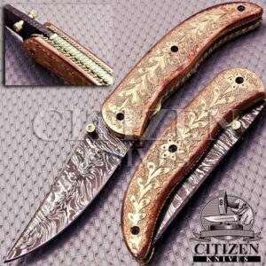 Damascus Steel Folding knife