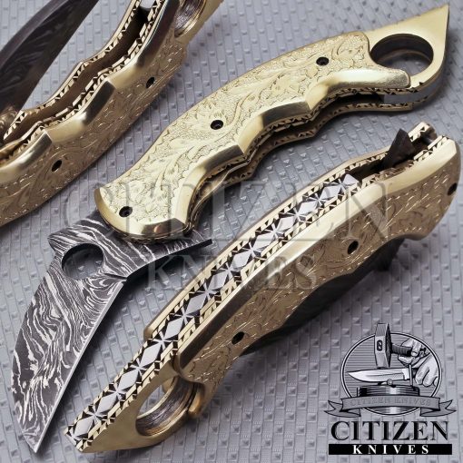 Damascus Steel Folding knife