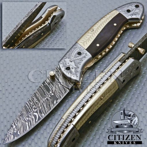 Damascus Steel Folding knife