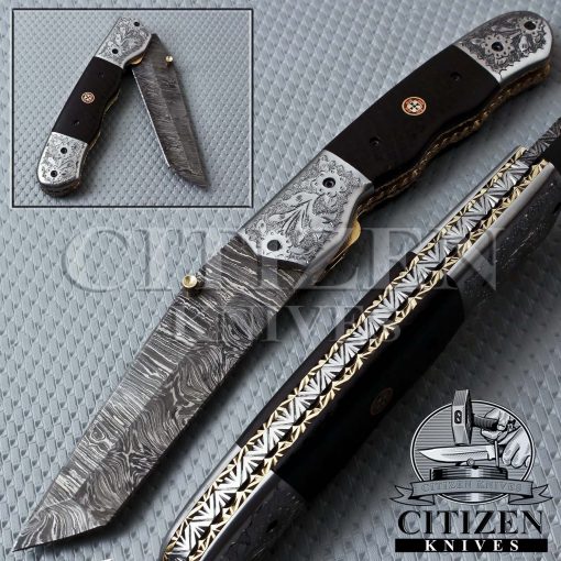 Damascus Steel Folding knife