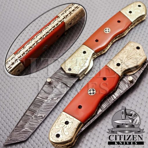 Damascus Steel Folding knife