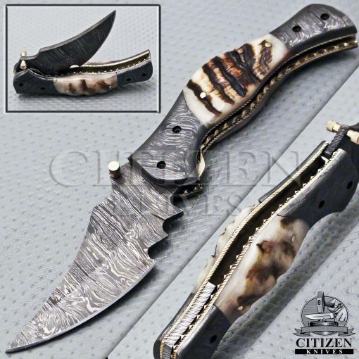 Damascus Steel Folding knife