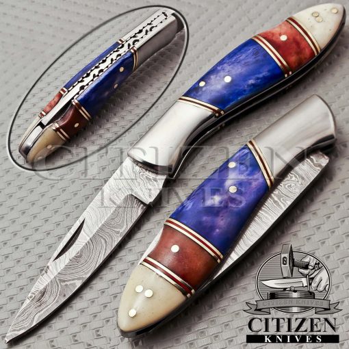 Damascus Steel Folding knife