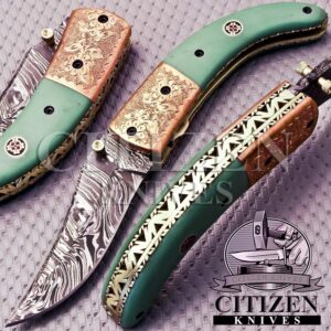 Damascus Steel Folding knife