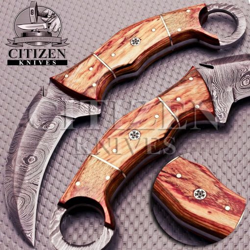 DAMASCUS STEEL KARAMBIT KNFIE