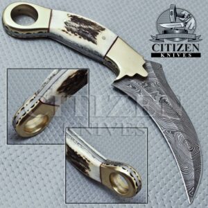 DAMASCUS STEEL KARAMBIT KNFIE