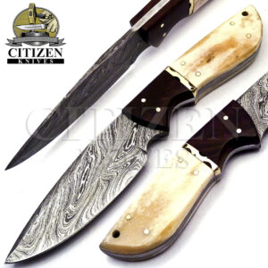 Damascus Steel Hunting Skinner Knife