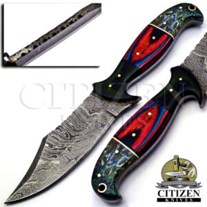 Damascus Steel Hunting Skinner Knife