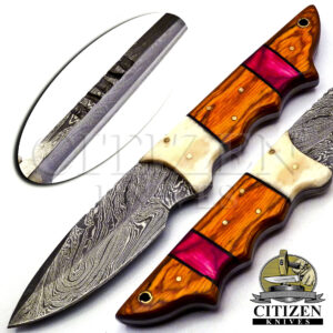 Damascus Steel Hunting Skinner Knife