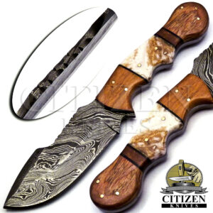 Damascus Steel Hunting Skinner Knife