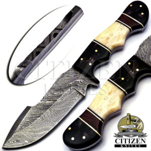 Damascus Steel Hunting Skinner Knife