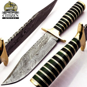 Damascus Steel Bowie Knife - CTB-1