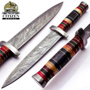 Damascus Steel Dagger Knife - CTD-7